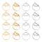 DICOSMETIC 16pcs 2 Colors 14.5mm Flat Round Eye Charms 304 Stainless Steel Evil Eye Charms Hollow Eye Charms Hypoallergenic Laser Cut Pendant for Jewelry Making,Hole:1.5mm