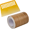 1 Roll PVC Imitation Wood Grain Adhesive Tape, Walnutwood Grain Repair Tape Patch, Flat, with 1Pc PP Plastic Putty Knife, Gray, 80x0.2mm, 10m/roll