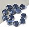Natural Sodalite Beads Strands, Teardrop, Faceted, with Seed Beads, 12x12x5~6mm, Hole: 1mm, about 12pcs/strand, 6.69''(17cm)