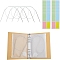 DIY Knitting Tool Kits, Including 201 Stainless Steel Circular Yarn Needles, Binder Pockets, 6-Ring Kraft Paper Binder Cover, PVC Blank Self-Adhesive Name Tag Stickers, Mixed Color