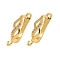 Rack Plating Brass Micro Pave Clear Cubic Zirconia Hoop Earrings Findings, with Pin Bails, Long-Lasting Plated, Lead Free & Cadmium Free, Golden, 16x14x4.5mm, Hole: 1.8mm, Pin: 0.8x1.6mm