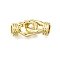 Brass Fold Over Clasps, Cadmium Free & Nickel Free & Lead Free, Real 14K Gold Plated, 19mm