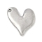 304 Stainless Steel Heart Pendants, Anti-Tarnish, Stainless Steel Color, 18x17x3mm, Hole: 1.4mm