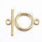 304 Stainless Steel Toggle Clasps, Real 18k Gold Plated, Ring: 21x16x2mm, hole: 3mm, Bar: 23x7x2mm, Hole: 3mm