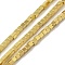 Electroplated Synthetic Non-magnetic Hematite Beads Strands, Cube, Golden Plated, 1.5x1.5x1.5mm, Hole: 0.6mm, about 255pcs/strand, 15.94''(40.5cm)