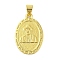 Rack Plating Brass Pendants, Cadmium Free & Lead Free, Long-Lasting Plated, Flat Round, Human, 23x15x2mm, Hole: 4x3mm