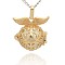 Golden Tone Brass Hollow Round Cage Pendants, with No Hole Spray Painted Brass Ball Beads, White, 28x27x20mm, Hole: 3x8mm