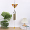 Wind Chimes, Glass & Iron Art Pendant Decorations, Bees Pattern, 800x170mm