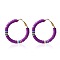 Bohemia Style Colorful Clay Beads Hoop Earrings, Ring