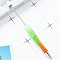 Plastic Beadable Pens, Shaft Black Ink Ballpoint Pen, for DIY Pen Decoration, Dark Orange, 141x8x8mm