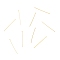 Brass Flat Head Pins, Long-Lasting Plated, Real 18K Gold Plated, 25x0.5mm, Head: 1mm