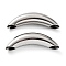 Non-Tarnish 201 Stainless Steel Tube Beads, Curved Tube, Stainless Steel Color, 15.5x54.5x12.5mm, Hole: 7.5x9mm