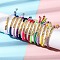 Polyester Cord Braided Bead Bracelets for Women, with Brass Beads, Long-Lasting Plated, Mixed Color, Inner Diameter: 1-7/8~2-5/8 inch(4.8~6.6cm)