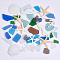 68Pcs 8 Styles Ocean Theme Opaque Resin Cabochons, Shell & Starfish & Anchor, Mixed Shapes, Mixed Color, 19~65x11~59x4~10mm