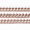 Ion Plating(IP) 304 Stainless Steel Curb Chains, Twisted Chains, Unwelded, with Spool, Faceted, Rose Gold, 3x2x0.6mm, about 32.8 Feet(10m)/roll