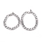 Tarnish Resistant 304 Stainless Steel Curb Chains Bracelets, Couple Bracelets, Stainless Steel Color, 8-1/8 inch(20.5cm), 9-1/8 inch(23cm), 2pcs/set