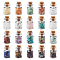 Natural & Synthetic Gemstone Chip Beads Glass Bottles, No Hole/Undrilled, 13.4x12.8x1.7cm, 20pcs/set