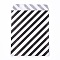Kraft Paper Bags, No Handles, Food Storage Bags, Stripe Pattern, Black, 18x13cm