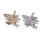304 Stainless Steel Big Pendants, Eagle, Mixed Color, 56x58x10mm, Hole: 6.5x10mm