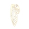 Rack Plating Brass Big Pendants, Hollow, Wings Charms, Cadmium Free & Nickel Free & Lead Free, Light Gold, 51x20x0.3mm, Hole: 1.6mm