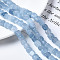Dyed Natural White Jade Beads Strands, Cube, Light Steel Blue, 7~8x7~8x7~8mm, Hole: 0.9mm, about 45~49pcs/strand, 13.39~14.57 inch(34~37cm)