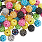 SUNNYCLUE 1 Box 80Pcs Rhinestone Chunk Bead 18mm Beadable Pens Beads Bulk Colorful Chunky Bubblegum Bead Fancy Round Ball Resin Large Loose Spacer Beads for Jewelry Making Beading Pens Beaded Supplies