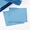 Suede Fabric Square Silver Polishing Cloth, Jewelry Cleaning Cloth, 925 Sterling Silver Anti-Tarnish Cleaner, Light Sky Blue, 78.5x78.5x0.2mm