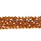 Transparent Electroplate Glass Beads Strands, AB Color Plated, Faceted, Bicone, Dark Orange, 3.5~3.8x3mm, Hole: 0.8mm, about 107~110pcs/strand, 32.5~34cm
