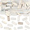 Preciosa® MAXIMA Crystal Fancy Stones, Czech Crystal, 435 26 212 Baguette, Dura Foiling, 01000 White Opal, 4x2mm