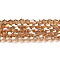 Transparent Electroplate Glass Beads Strands, AB Color Plated, Faceted, Bicone, Peru, 3.5~3.8x3mm, Hole: 0.8mm, about 107~110pcs/strand, 32.5~34cm