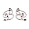 Alloy Finding Pendants, Lead Free & Cadmium Free & Nickel Free, Letter B, Antique Silver Color, 22.5mm long, 16.5mm wide, 2mm thick, hole: 1.5mm