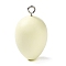 Easter Theme Spray Painted Wood Pendants, Easter Egg Charms with Platinum Tone Iron Loops, Beige, 46~48x28~29mm, Hole: 4mm