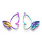 Ion Plating(IP) 304 Stainless Steel Pendants, Laser Cut, Butterfly Charm, Rainbow Color, 20x18.5x1.5mm, Hole: 1.5mm