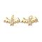 Glass Charms, with Brass Findings, Bat Charm, Real 18K Gold Plated, 9.5x18x2.5mm, Hole: 3mm