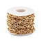 Rack Plating Brass Oval & Knot Link Chains, Lead Free & Cadmium Free, Unwelded, with Spool, Real 18K Gold Plated, 8x6x1mm, 8.5x5x5mm