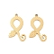 Ion Plating(IP) 304 Stainless Steel Pendants, Laser Cut, Snake Charm, Golden, 22x13x1mm, Hole: 1.5mm