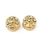304 Stainless Steel Crystal Rhinestone Beads, Real 18K Gold Plated, Tree of Life, 8x5.5mm, Hole: 1.4mm