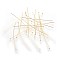 Golden Plated Brass Ball Head Pins, Size: about 0.5mm thick, 24 Gauge,, 50mm long, Head: 1.5mm