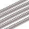 Non-Tarnish Handmade 304 Stainless Steel Curb Chains, Twisted Chains, Unwelded, Faceted, Stainless Steel Color, 5x4x2mm, Wire: 1.2mm