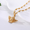 Guardian Angel 304 Stainless Steel Pendant Necklaces, Golden, 16.14 inch(41cm)