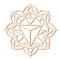 Wooden Cabochons, for Jewelry Making, Flower of Life with Diamond Pattern, BurlyWood, 310x6mm