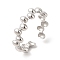Non-Tarnish 304 Stainless Steel Oval Wrap Open Cuff Ring for Women, Stainless Steel Color, US Size 6 3/4(17.1mm)