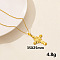 Stainless Steel Cross with Rose Pendant Necklace, Women's Necklace
