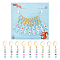 NBEADS 9 Pcs 10-90 Numbers Stitch Markers, Acrylic Beaded Knitting Stitch Markers Removable Leverback Hook Locking Stitch Marker for Knitting Weaving Sewing Jewelry Making, Sky Blue