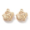 Brass Micro Pave Cubic Zirconia Pendants, Cadmium Free & Nickel Free & Lead Free, Bag Charms, Real 18K Gold Plated, 12x11x6mm, Hole: 1.2mm