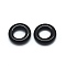Natural Dyed & Heated Black Agate Charms, Ring, 12x2.5mm, Inner Diameter: 6mm