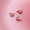 Brass Rhinestone Pendants, Platinum, Fish, 10x11mm