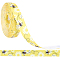 Polyester Bees Printed Grosgrain Ribbons, Gift Wrapping, Yellow, 3/8 inch(10mm), about 5.00 Yards(4.57m)/Roll