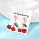 Серьги-гвоздики из латуни EJEW-Q045-05G-4