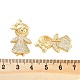 Подвески из латуни с покрытием из прозрачного кубического циркония KK-S379-09G-B-3